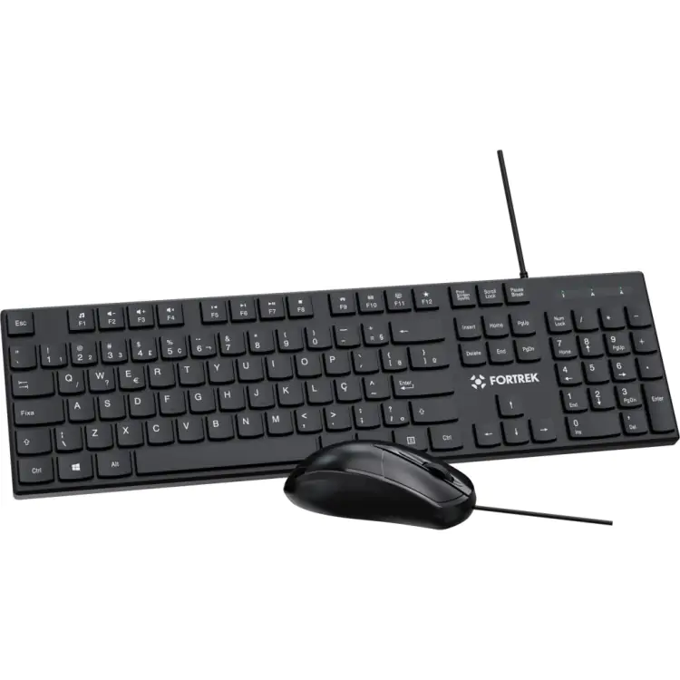 KIT MOUSE E TECLADO FORTREK C13 OFFICE PRETO - Imagem: 3