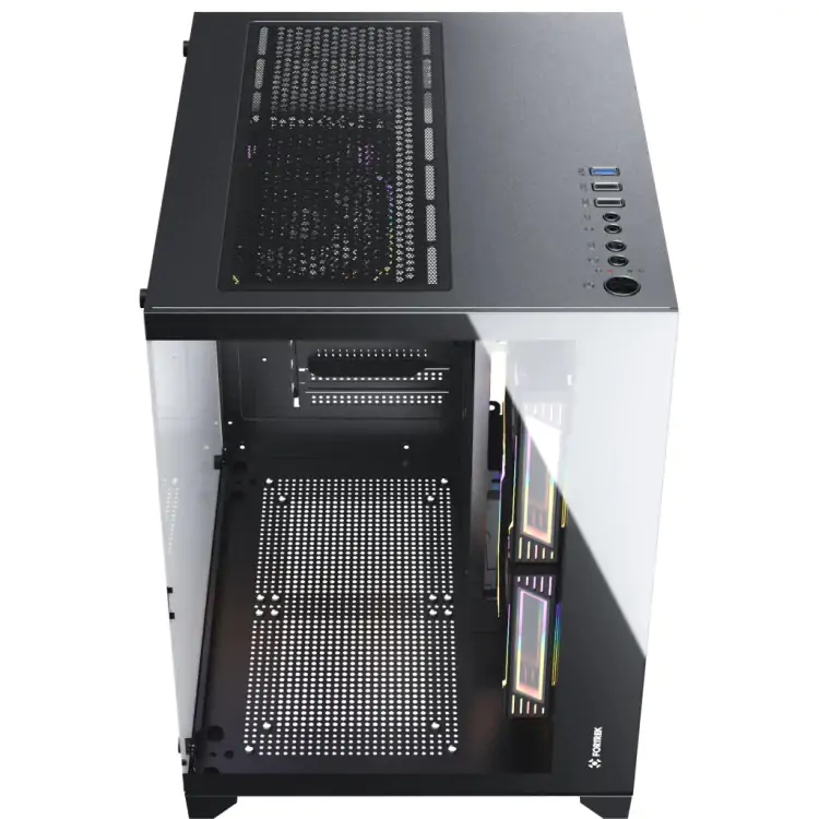 GABINETE GAMER FORTREK CLARITY PRETO - Imagem: 2