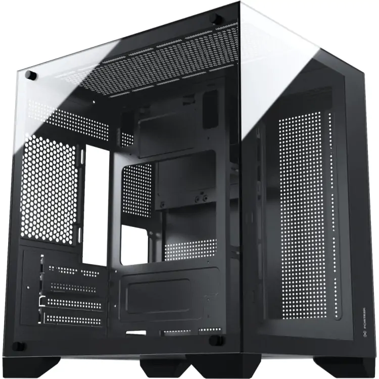 GABINETE GAMER FORTREK CLARITY PRETO - Imagem: 4