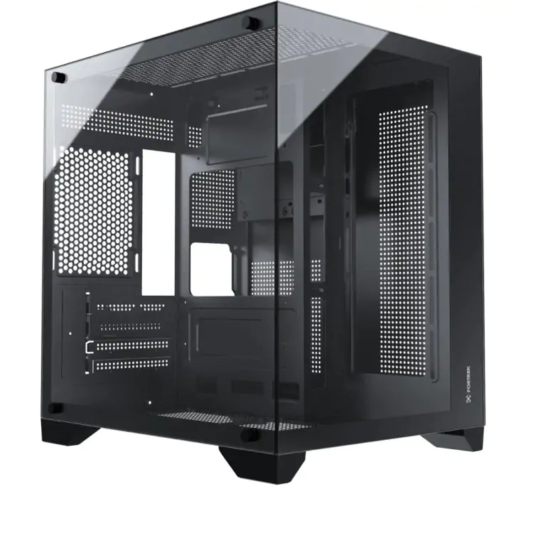 GABINETE GAMER FORTREK CLARITY PRETO - Imagem: 3