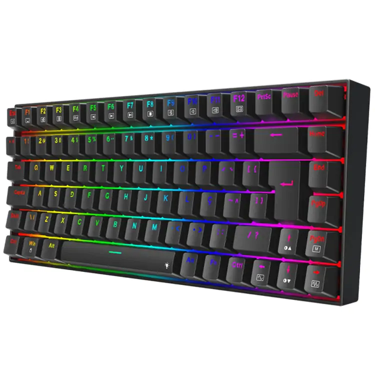 TECLADO GAMER MECANICO REDRAGON PHANTOM RGB USB SWITCH BROWN PRETO K629-RGB - Imagem: 3