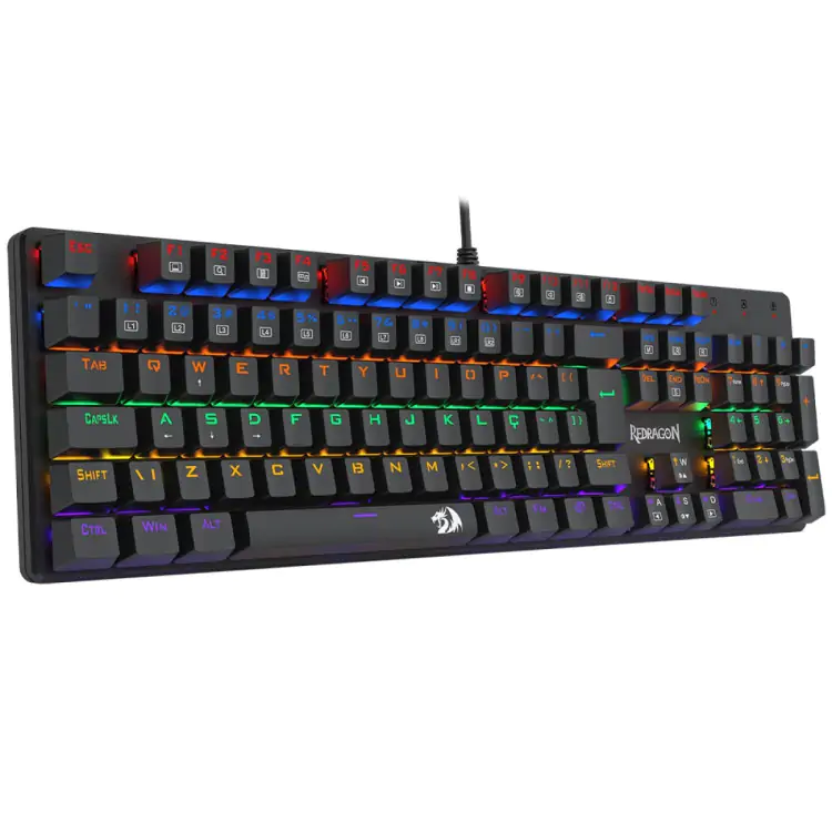 TECLADO MECANICO REDRAGON VALHEIM RAINBOW K608-R SWITH BROWN - Imagem: 5