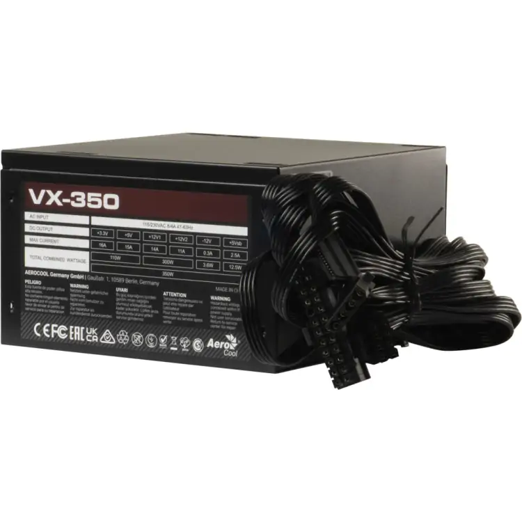 FONTE ATX 350W AEROCOOL VX SERIES VX-350 STEALTH BIVOLT CHAVEADO - Imagem: 3