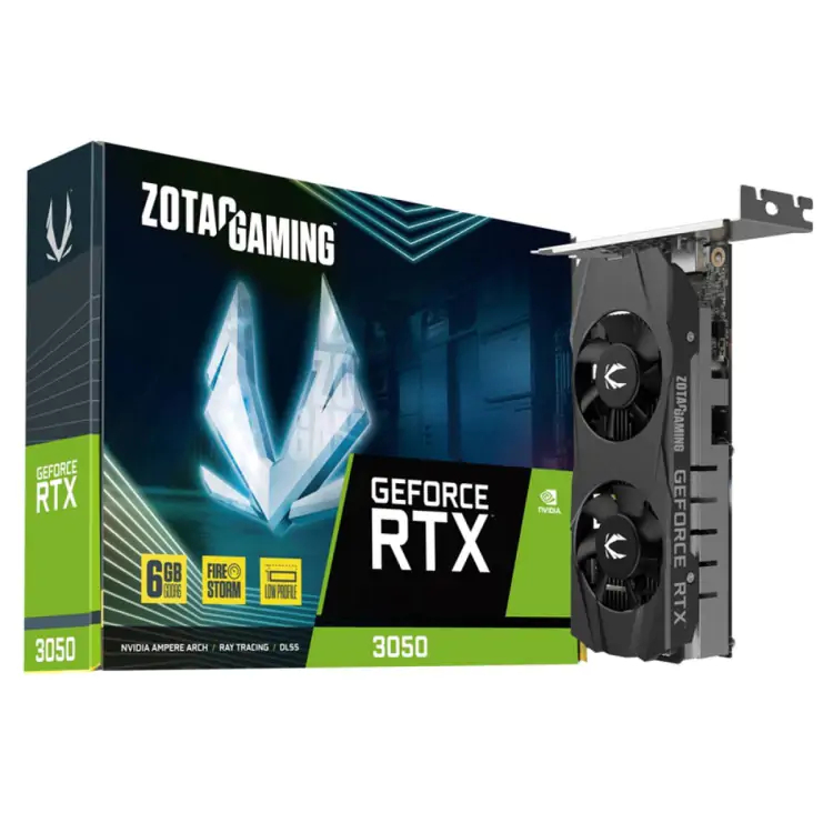 PLACA DE VIDEO ZOTAC NVIDIA GEFORCE RTX 3050 6GB GDDR6 DLSS RAY TRACING ZT-A30510L-10L - Imagem: 1