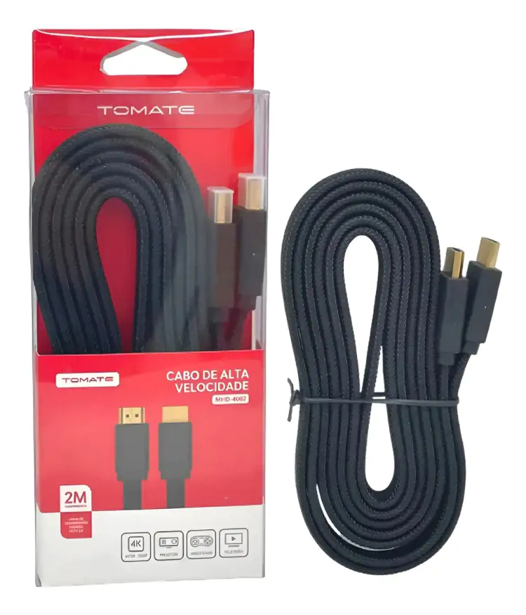 CABO HDMI 4K 2M TOMATE MHD-4022 - Imagem: 1