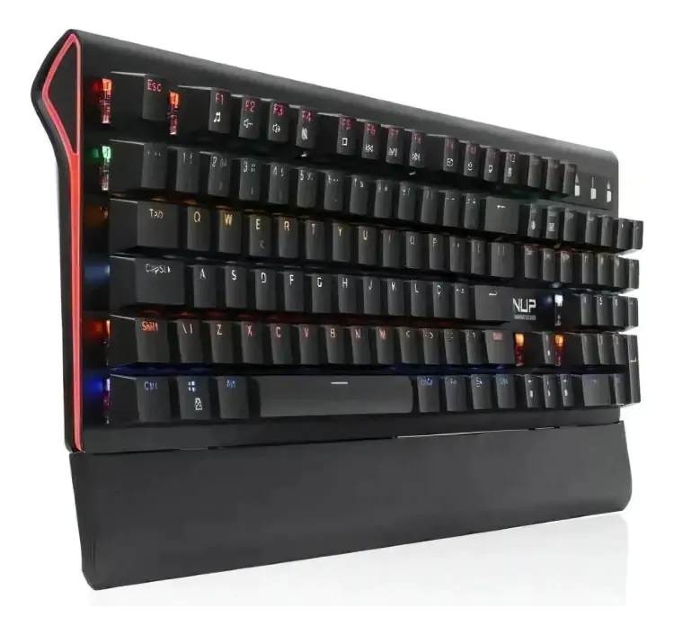 TECLADO GAMER MECANICO COM FIO LED RGB KNUP KP-TE121 - Imagem: 1