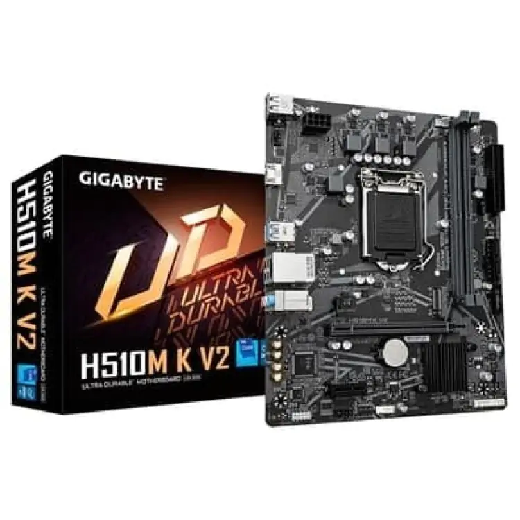 PLACA MÃE GIGABYTE H510M-K V2 INTEL LGA 1200 DDR4 MICRO ATX - Imagem: 1
