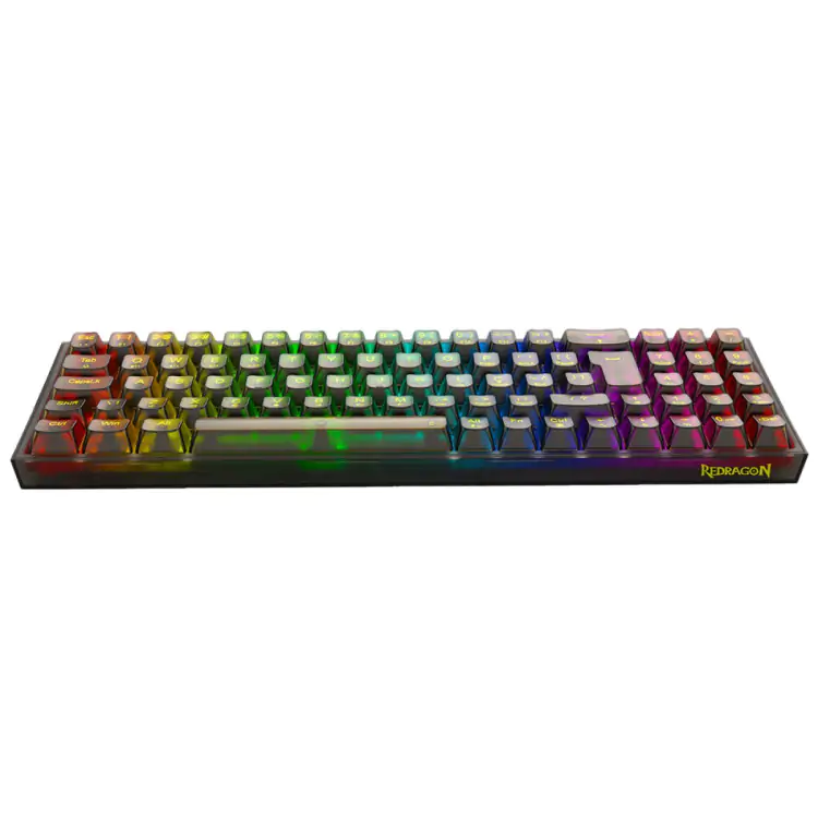 TECLADO GAMER MECANICO REDRAGON POLLUX PRO RGB WIRELESS BLUETOOTH SWITCH CRYSTAL ABNT2 PRETO - Imagem: 6