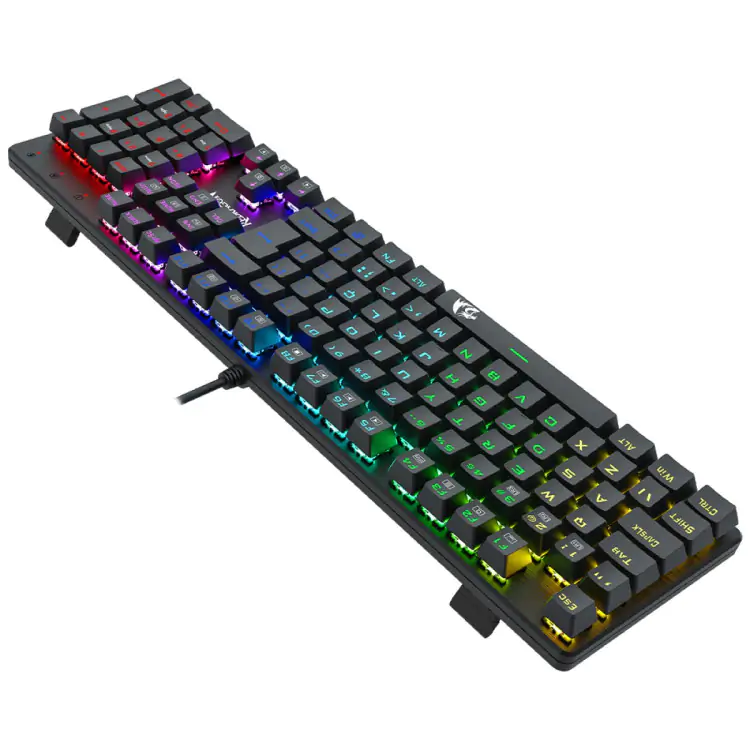 TECLADO GAMER MECANICO REDRAGON SINDRI RAINBOW SWITCH BROWN USB ABNT2 FULL-SIZE BLACK K671 - Imagem: 3