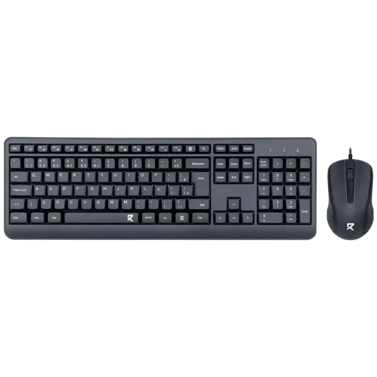 KIT TECLADO E MOUSE REDRAGON FULL SIZE 1200DPI PRETO - Imagem: 1