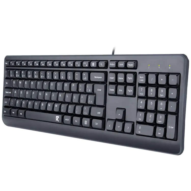TECLADO OFFICE REDRAGON MEMBRANA FULL SIZE ABNT2 PRETO BK-7092 PT - Imagem: 4