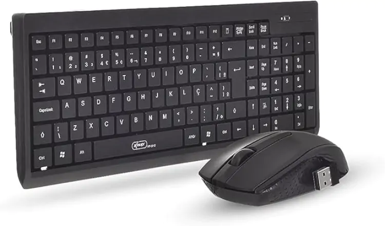 KIT TECLADO E MOUSE SEM FIO SLIM KNUP KP-2012 - Imagem: 1