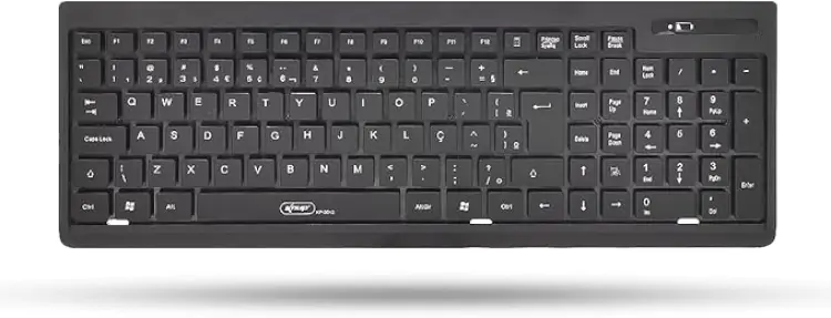 KIT TECLADO E MOUSE SEM FIO SLIM KNUP KP-2012 - Imagem: 4