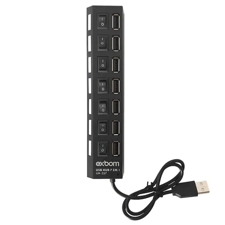 HUB USB 2.0 COM 7 PORTAS EXBOM UH-2S7 - Imagem: 1