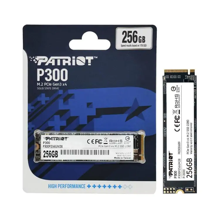 SSD M.2 256GB NVME PATRIOT P300 1700 MB/S 1000 MB/S P300P256GM28 - Imagem: 1