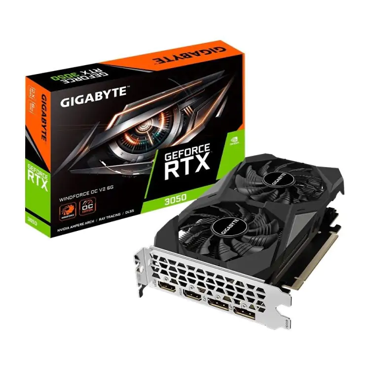PLACA DE VIDEO NVIDIA GEFORCE RTX 3050 WINDFORCE OC 6GB GDDR6 96 BITS - Imagem: 1