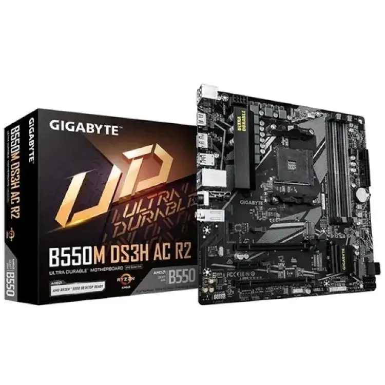PLACA MÃE AM4 GIGABYTE B550 DS3H AC R2 WIFI DDR4 - Imagem: 2