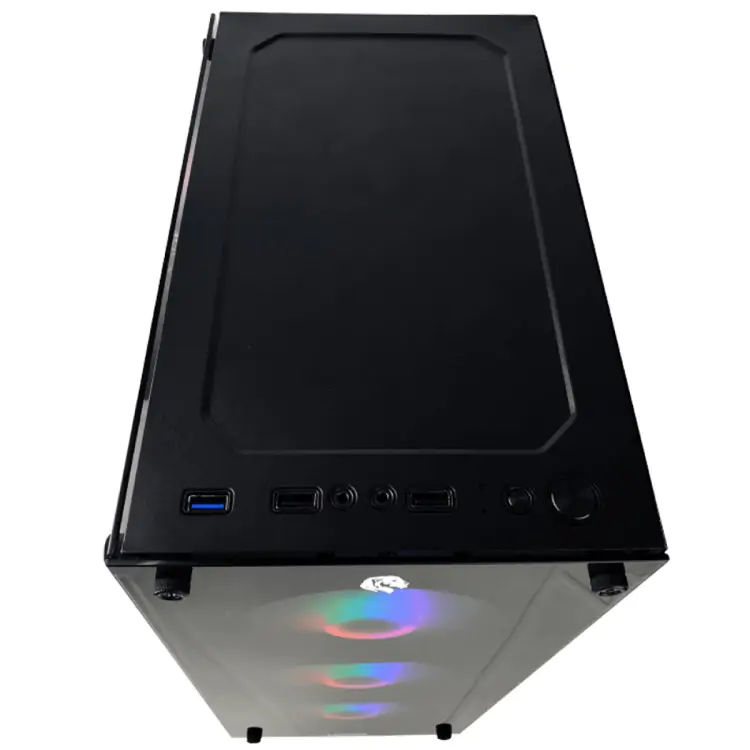 GABINETE GAMER HAYOM GB1749 MID TOWER, VIDRO TEMPERADO, ATX, SEM FONTE, COM 4 FANS, PRETO - Imagem: 4