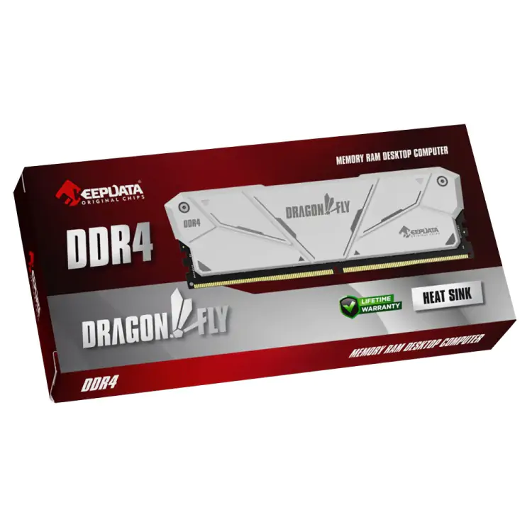 MEMÓRIA 8GB DDR4 3600MHZ KEEPDATA DRAGONFLY BRANCA - Imagem: 2