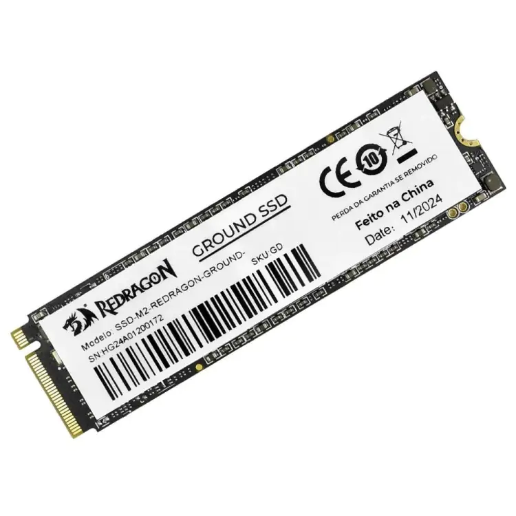 SSD M.2 512GB NVME REDRAGON GROUND 1600/1000 MB/S - Imagem: 1