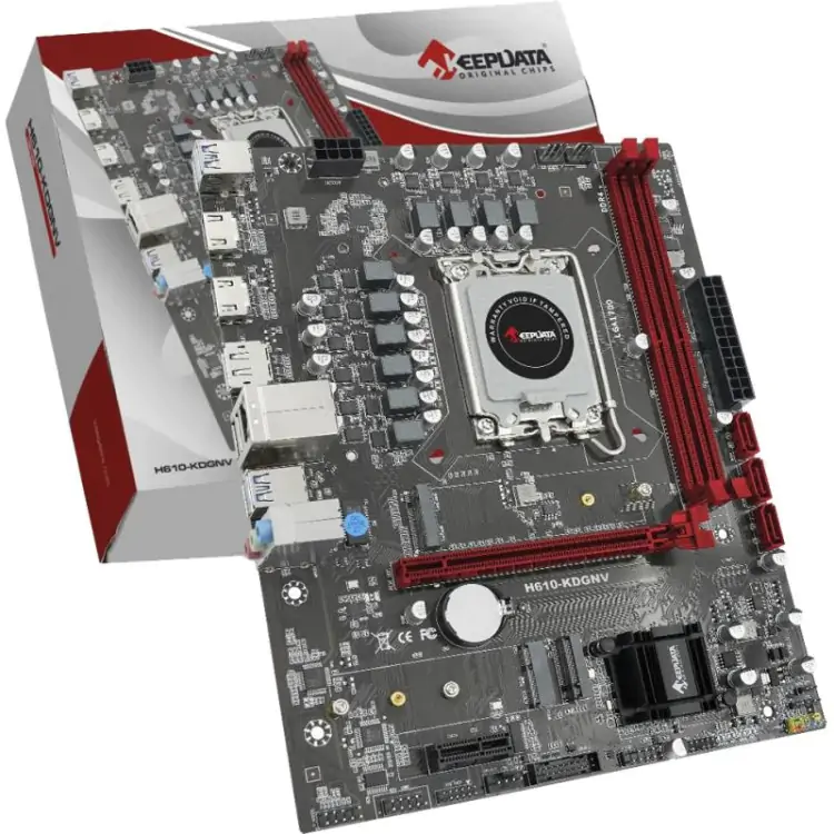 PLACA MAE KEEPDATA H610-KDGNV LGA 1700 DDR4 - Imagem: 2