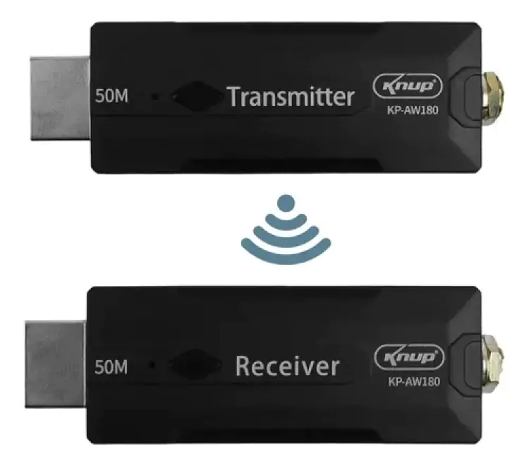 TRANSMISSOR E RECEPTOR HDMI SEM FIO 2.4G E 5G ALCANCE ATE 50M 1080P 60HZ - Imagem: 2