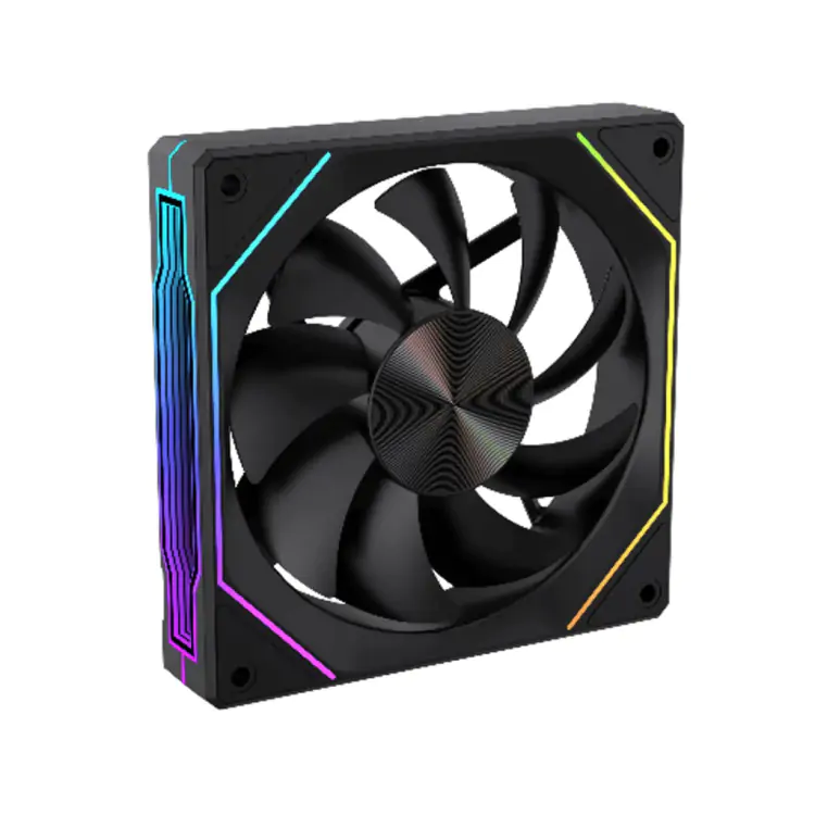 COOLER FAN ROUND 5 NORDWIND REVERSE PWM ARGB 120MM BLACK BOX - Imagem: 1