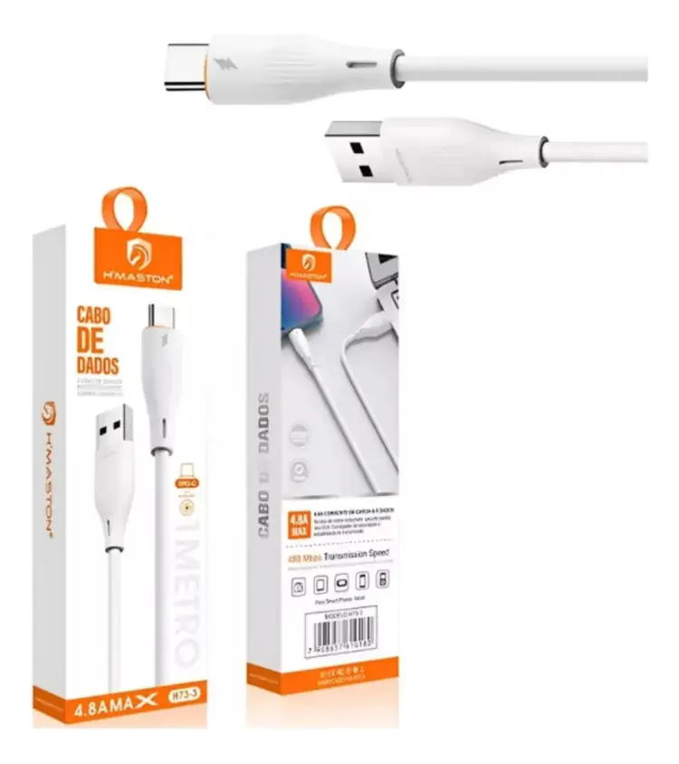 CABO USB TYPE C 1M 4.8W HMASTON - Imagem: 1