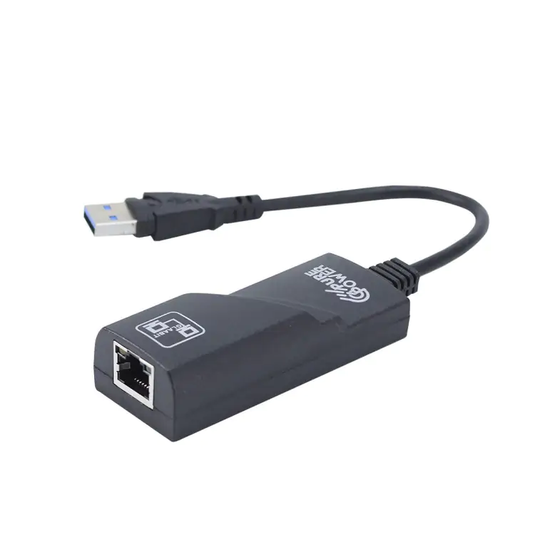 ADAPTADOR USB 3.0 COM FIO PARA RJ45 10/100/1000MBPS 3.3V 20KB - PRETO - Imagem: 1