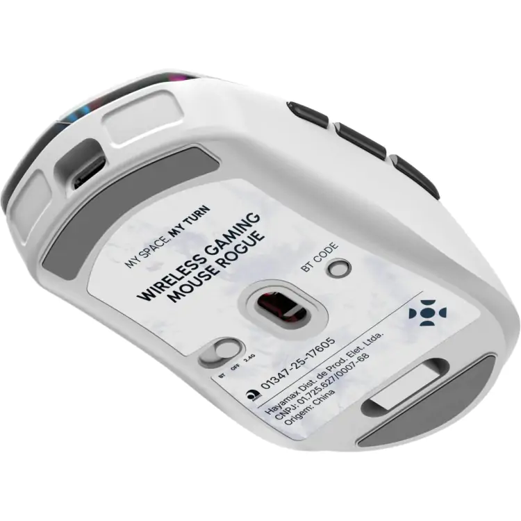 MOUSE GAMER FORTREK ROGUE WIRELESS BRANCO - Imagem: 3