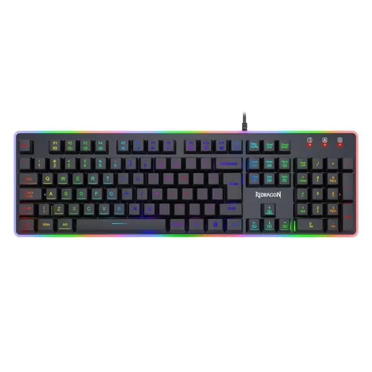 TECLADO GAMER REDRAGON DYAUS 2 RGB BLACK ABNT2 FULL SIZE - Imagem: 1