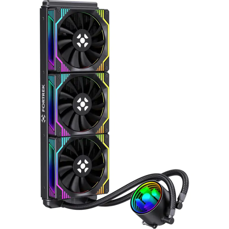 WATER COOLER FORTREK BREEZY 360MM FAN TRIPLO PRETO - Imagem: 2