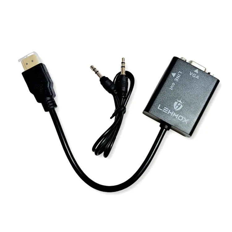 ADAPTADOR CONVERSOR HDMI (M) X VGA (F) LEHMOX - Imagem: 1 ADAPTADOR CONVERSOR HDMI (M) X VGA (F) LEHMOX - Imagem: 1