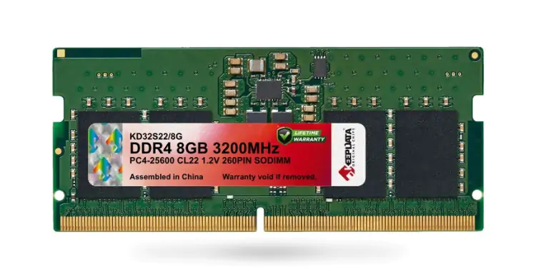 MEMÓRIA NOTEBOOK 8GB DDR4 3200MHZ KEEPDATA KD32S22/8GB - Imagem: 1