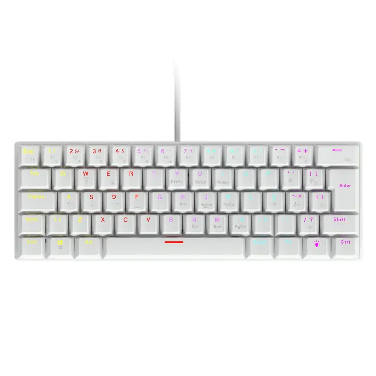 TECLADO GAMER VINIK ANIHI WHITE - SWITCH RED - LED RAINBOW - Imagem: 1