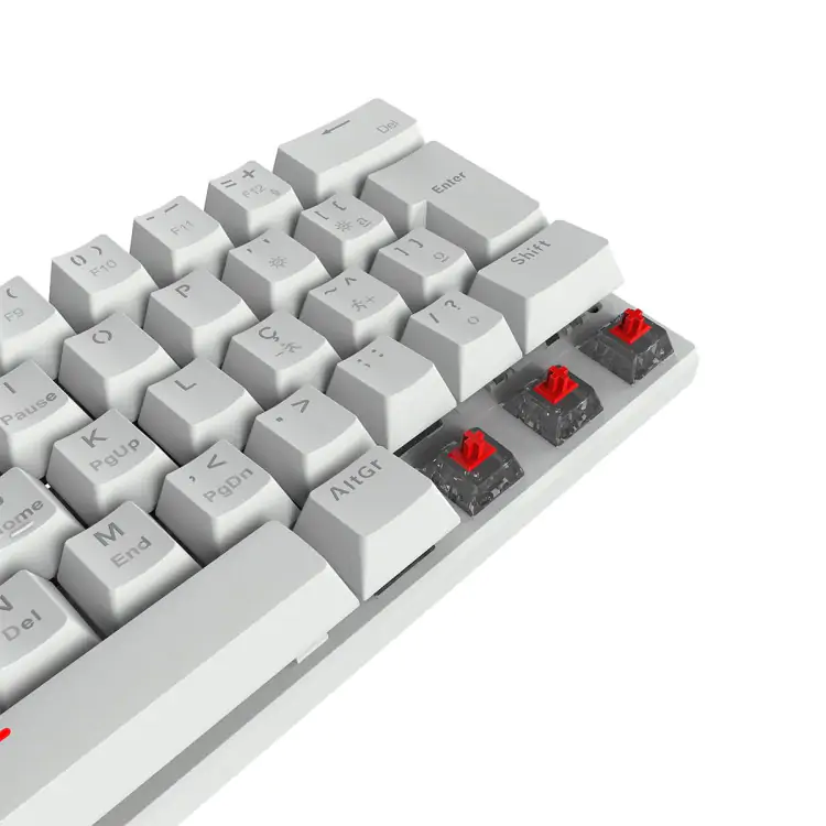 TECLADO GAMER VINIK ANIHI WHITE - SWITCH RED - LED RAINBOW - Imagem: 2
