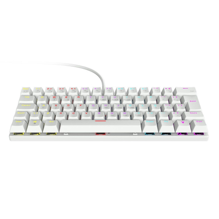 TECLADO GAMER VINIK ANIHI WHITE - SWITCH RED - LED RAINBOW - Imagem: 4
