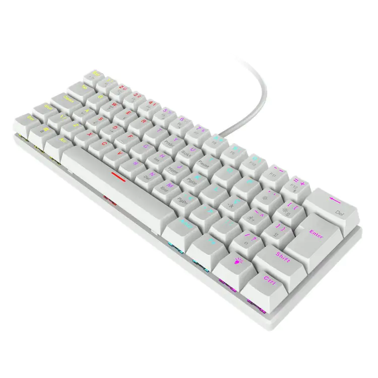 TECLADO GAMER VINIK ANIHI WHITE - SWITCH BLUE - LED RAINBOW - Imagem: 6