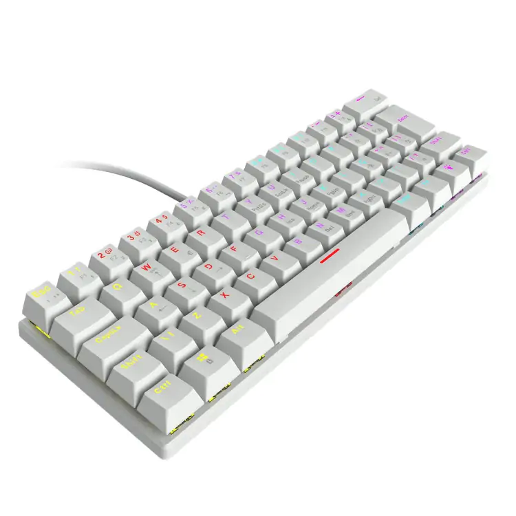 TECLADO GAMER VINIK ANIHI WHITE - SWITCH BLUE - LED RAINBOW - Imagem: 7