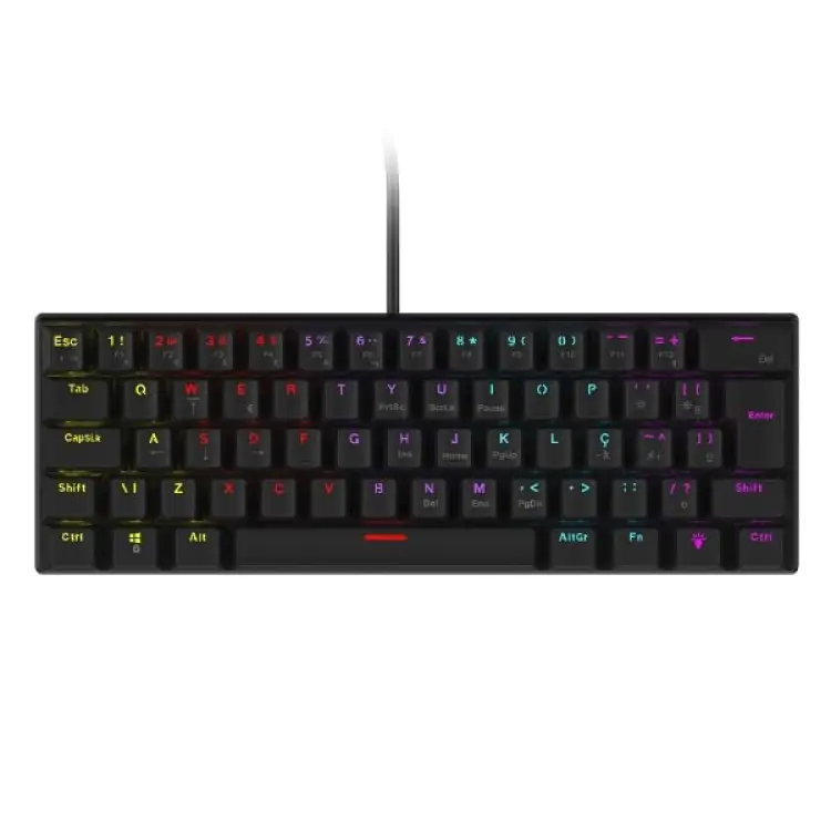 TECLADO GAMER VINIK ANIHI BLACK - SWITCH RED - LED RAINBOW - Imagem: 1