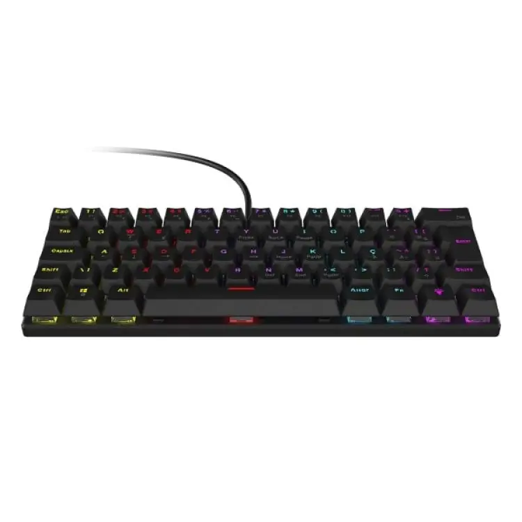 TECLADO GAMER VINIK ANIHI BLACK - SWITCH RED - LED RAINBOW - Imagem: 3