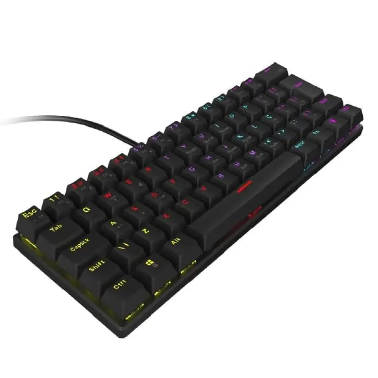 TECLADO GAMER VINIK ANIHI BLACK - SWITCH BLUE - LED RAINBOW - Imagem: 4