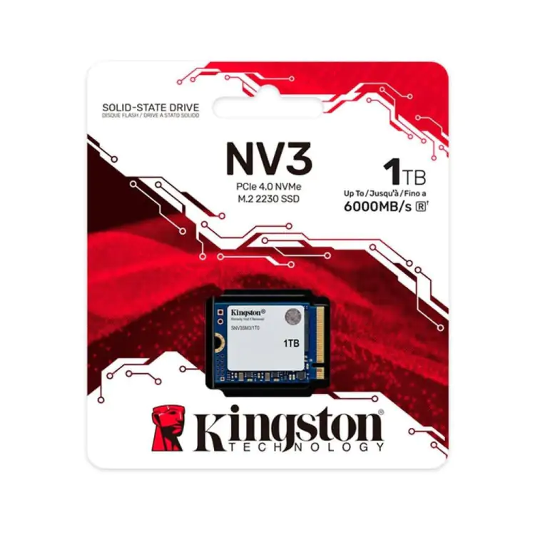 SSD M.2 1TB NVME KINGSTON NV3M.2 2230 6000 MB/S 5000 MB/S SNV3SM3/1T0 - Imagem: 3