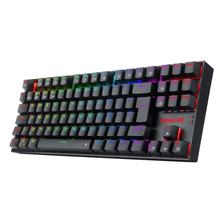 TECLADO GAMER MECÂNICO REDRAGON KUMARA PRO PRETO USB LED RGB SWTICH BROWN K552RGB-BRS-B - Imagem: 3