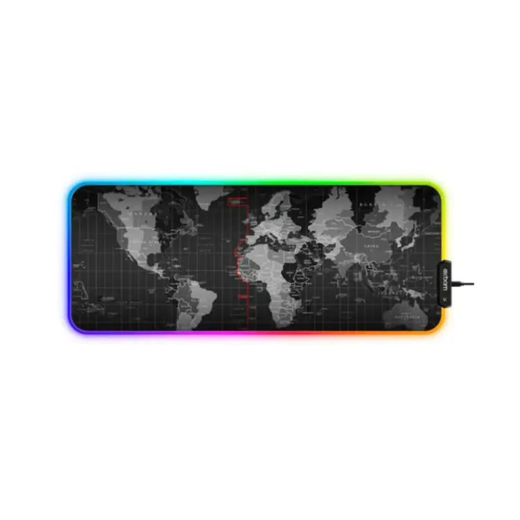 MOUSE PAD GAMER EXBOM MAPA DO MUNDO RGB EXTRA GRANDE 70X35CM MP-7035C - Imagem: 1