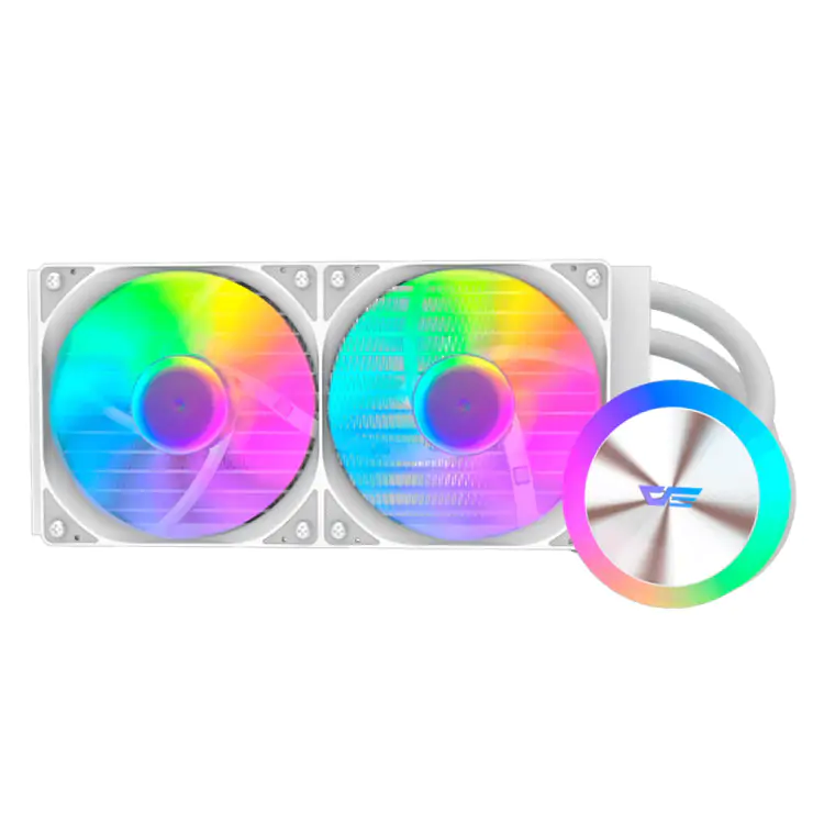 WATER COOLER 240MM DARKFLASH AQUAGLOW DG240 BRANCO - Imagem: 3