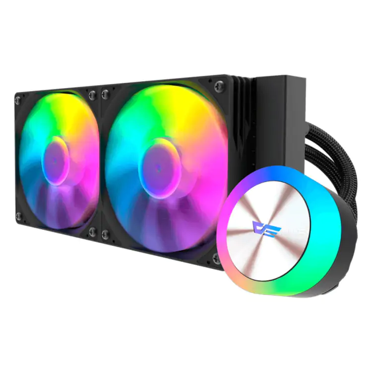 WATER COOLER 240MM DARKFLASH AQUAGLOW DG240 PRETO - Imagem: 3