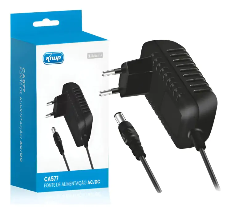 FONTE KNUP COMPATIVEL TV BOX 9V/2A 5.5X3MM - Imagem: 1