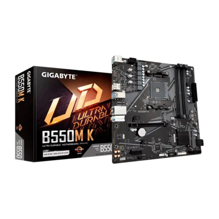 PLACA MÃE AM4 GIGABYTE B550M K DDR4 - Imagem: 1