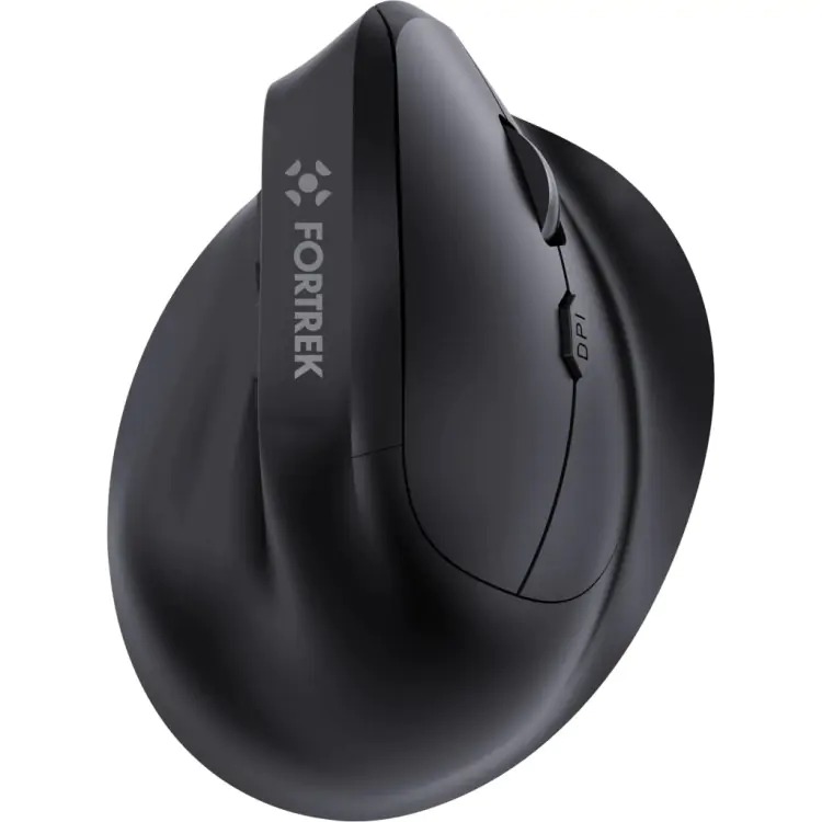 MOUSE VERTICAL SEM FIO ERGONOMICO FORTREK MERG15 PRETO - Imagem: 1